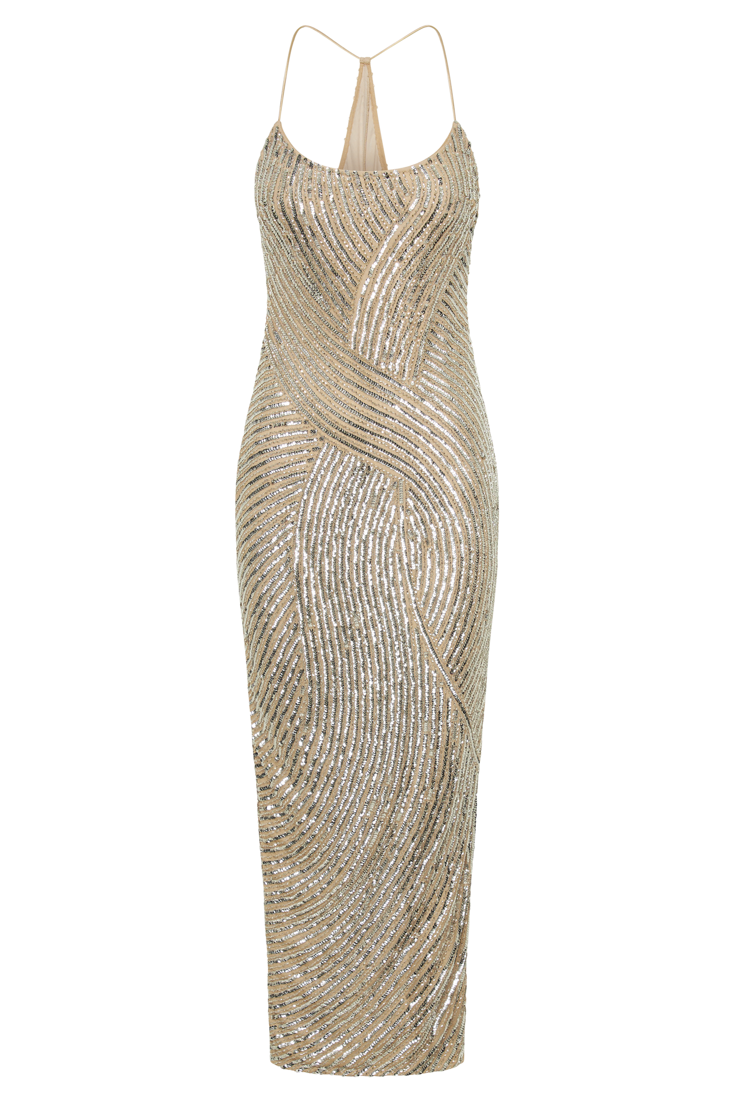 ROF Tierra Payet Maxi Elbise - Gümüş