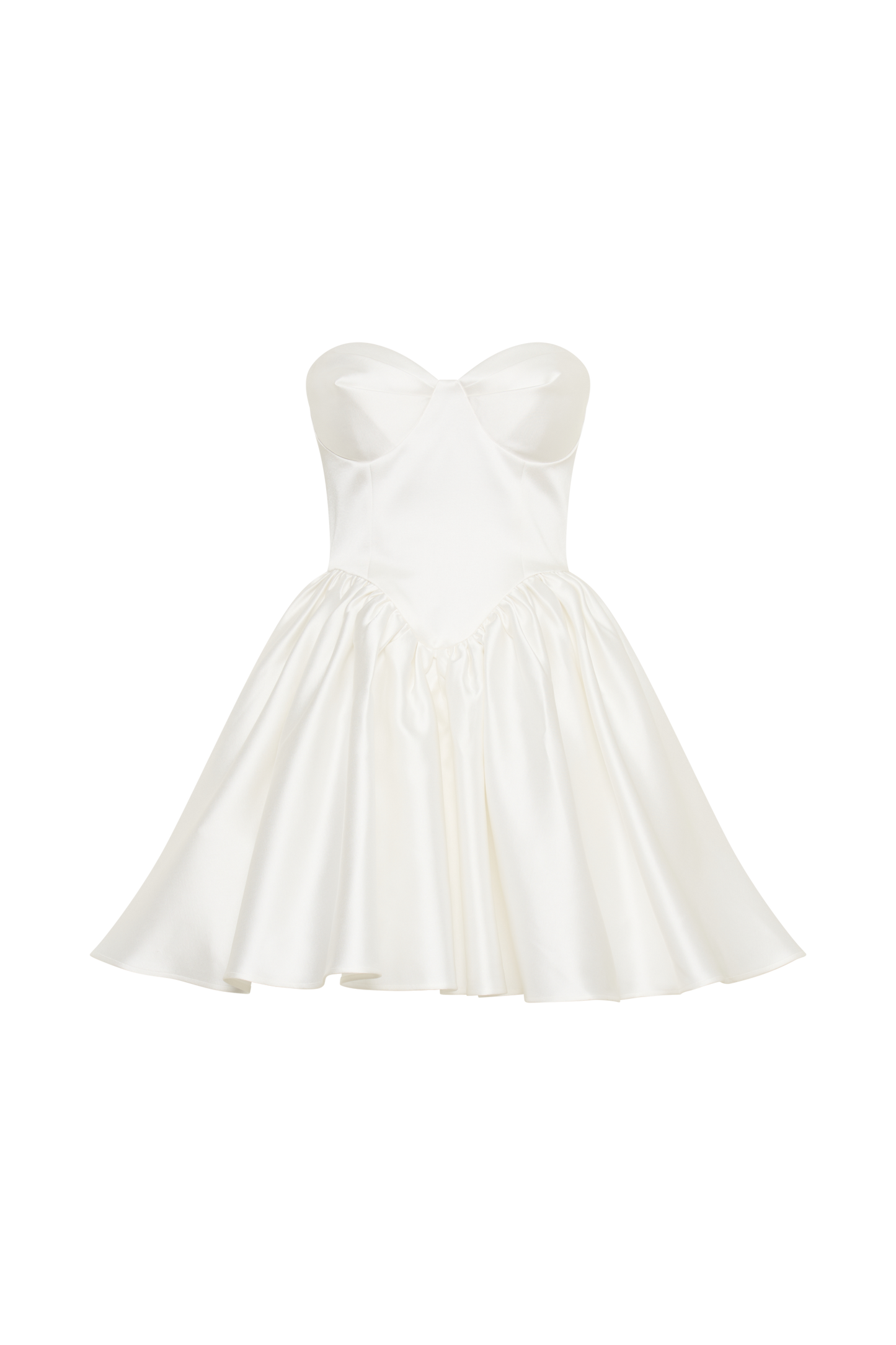 ROF Hollie Yapılı Korse Mini Elbise - Beyaz