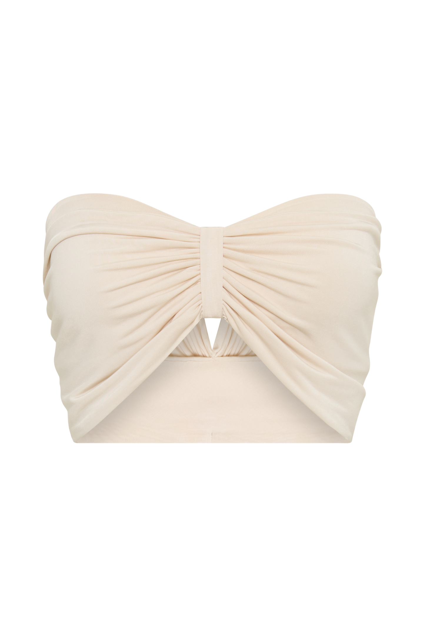 ROF Amber Dar Kesim Crop Top - Buttercream
