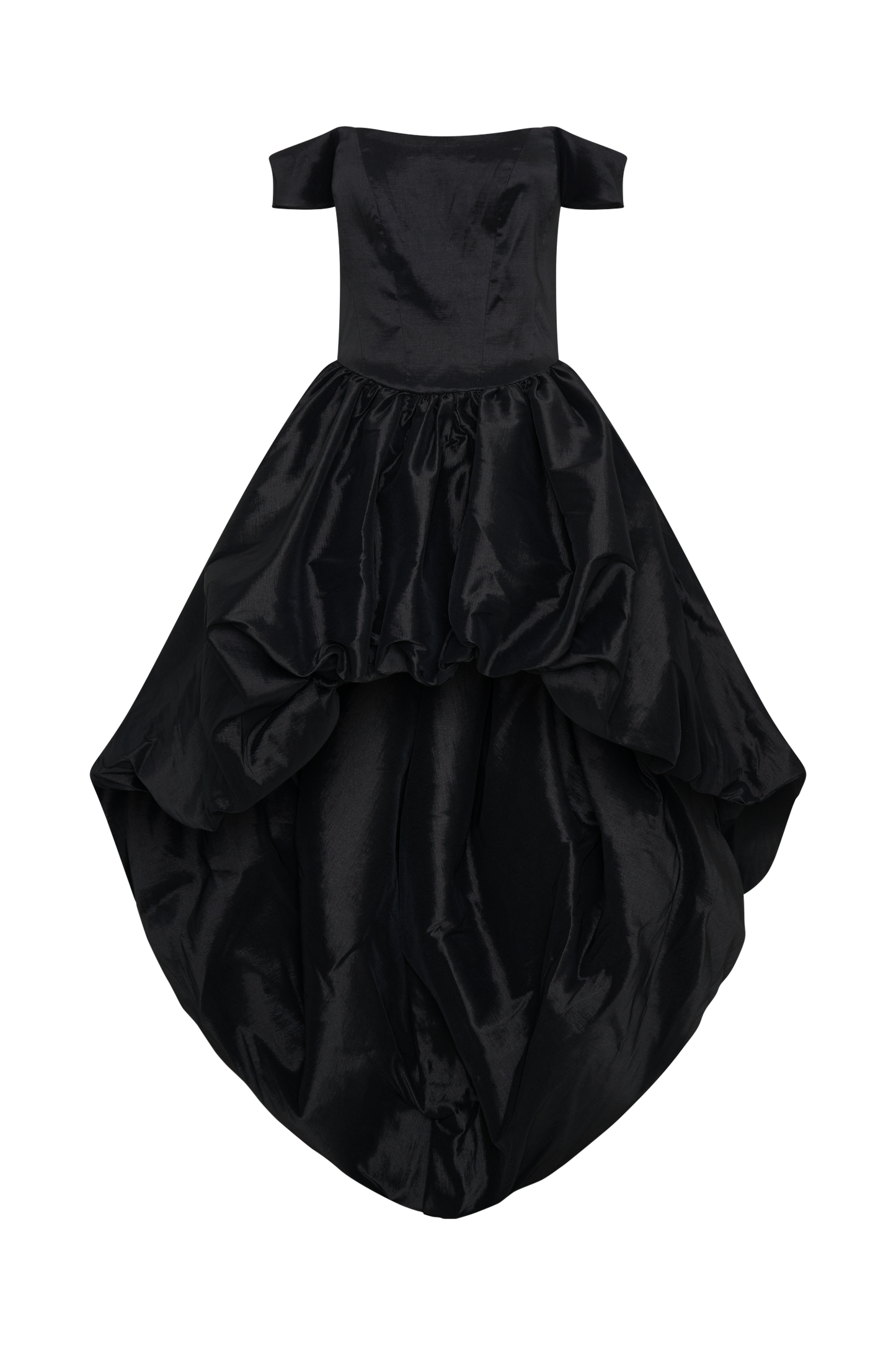 ROF Amelia Bubble Uzun Elbise - Siyah