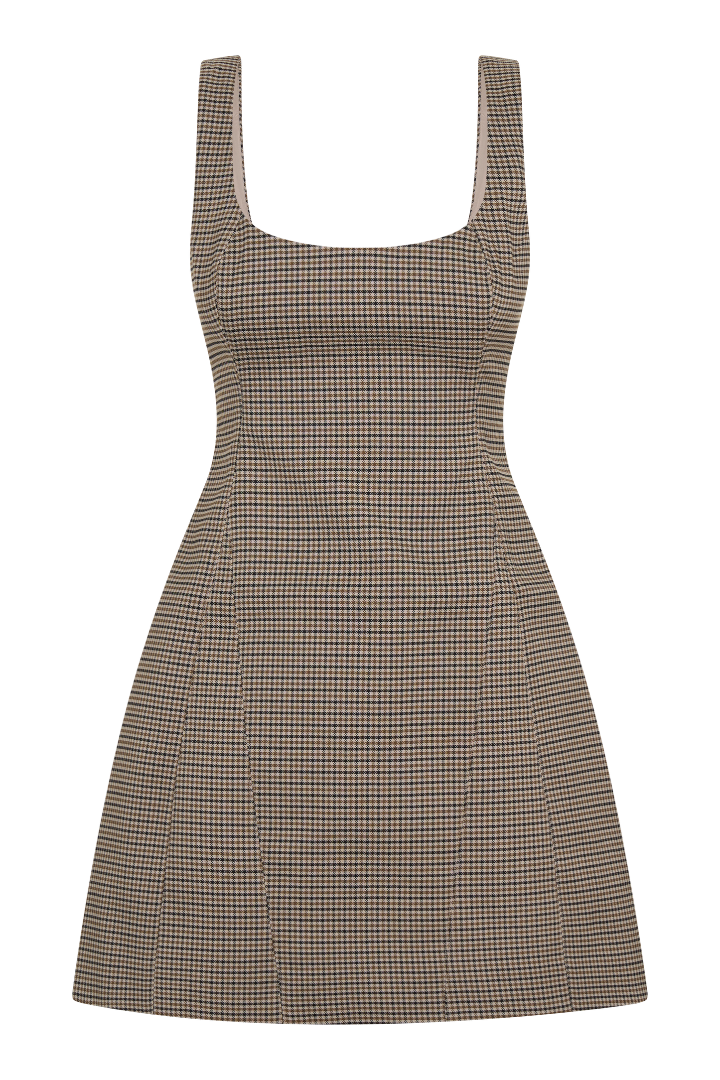 ROF Beth Mini Elbise - Tan Kareli