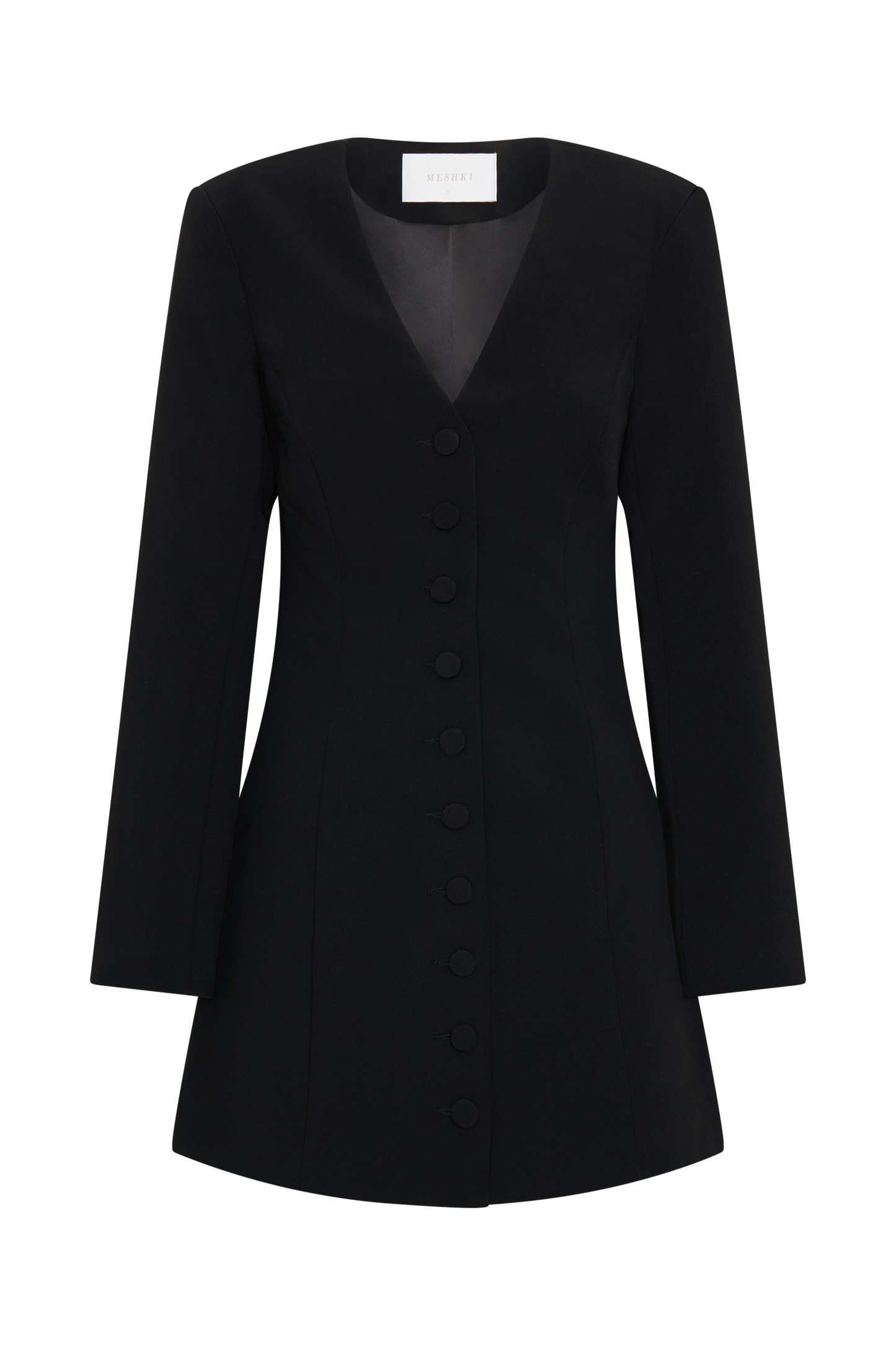 ROF Hurley Uzun Kollu Blazer Mini Elbise - Siyah