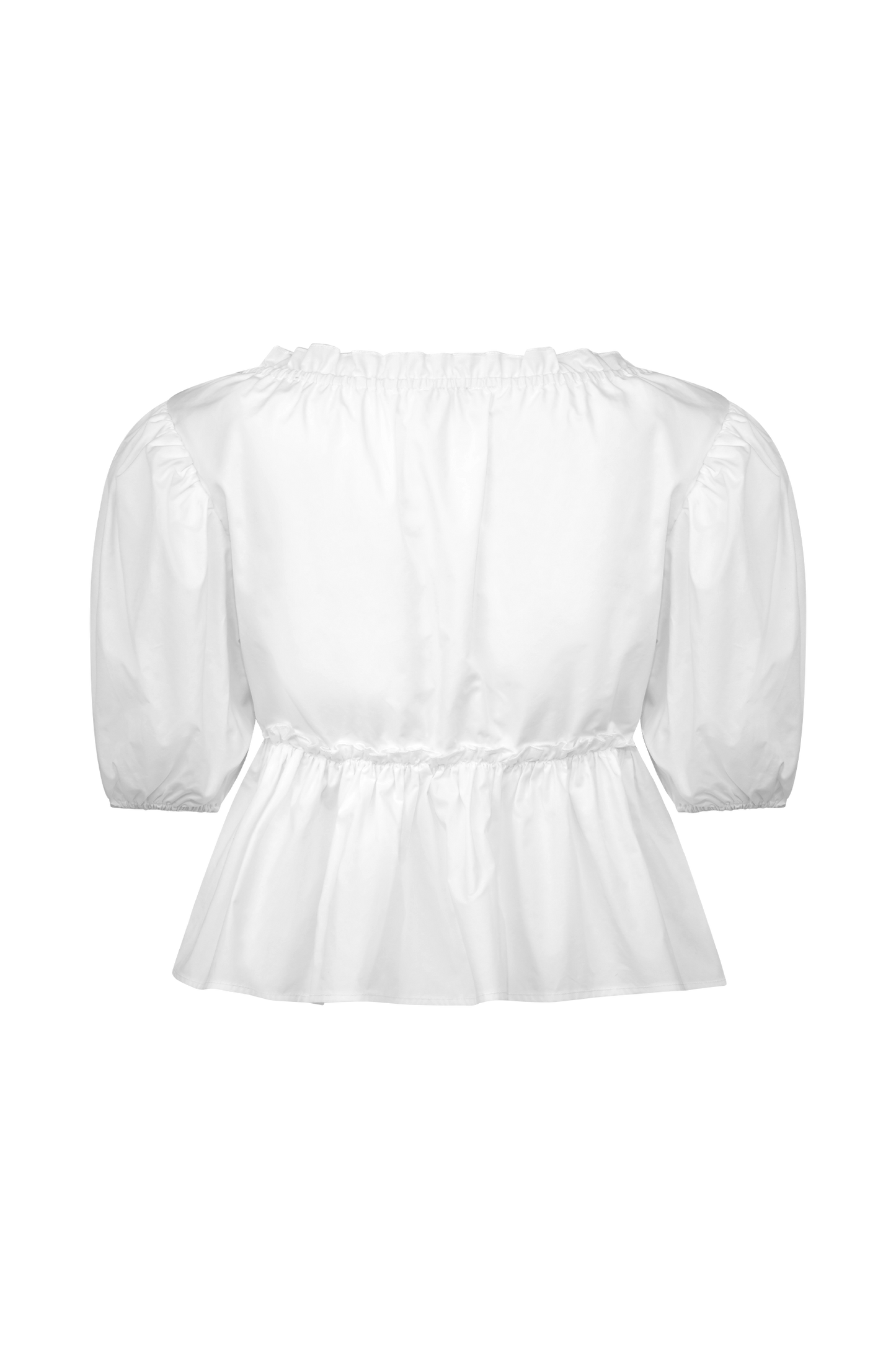 ROF Magdalena Puf Crop Top - Beyaz