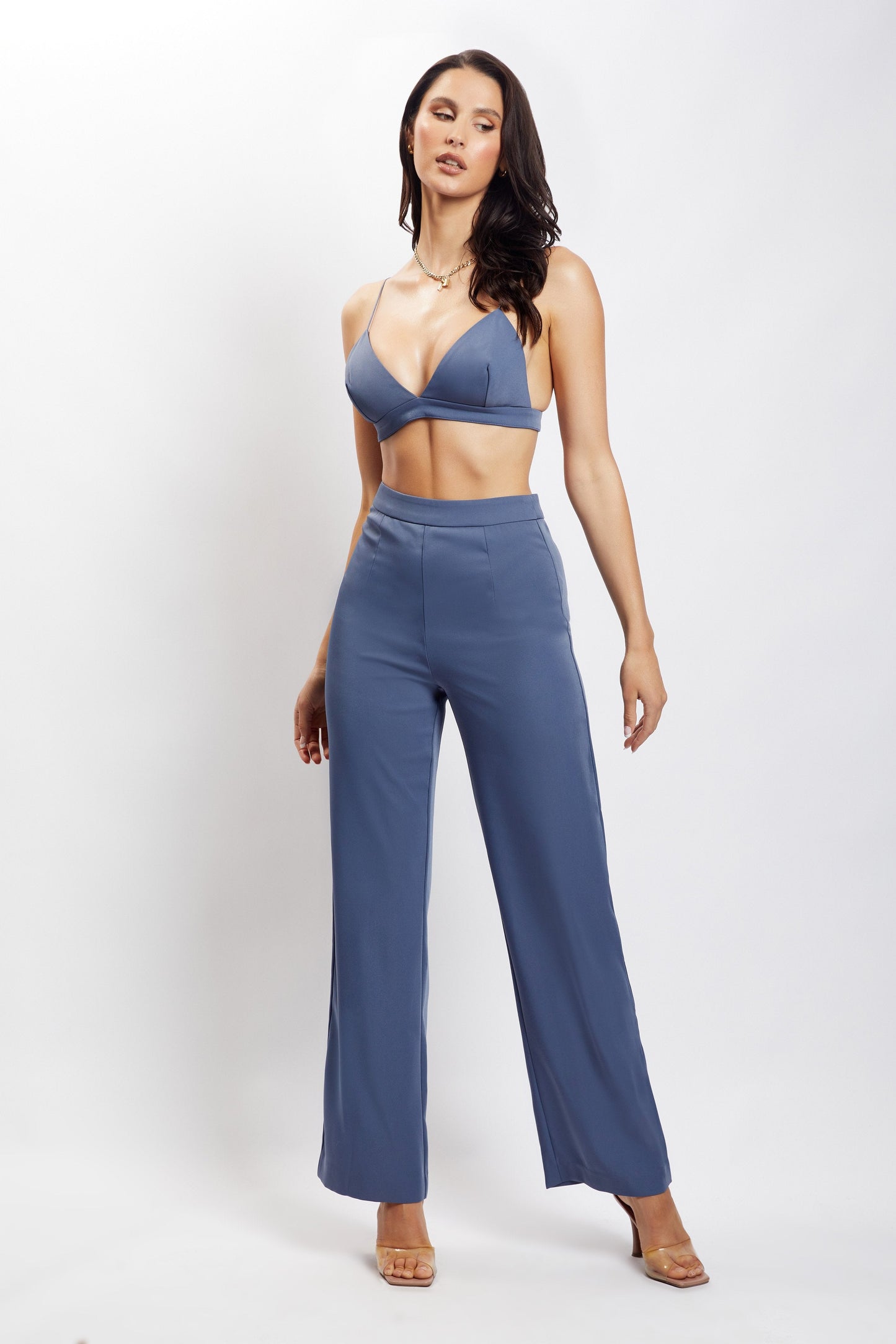 ROF Cynthia Üçgen Bralet - Çelik Mavi