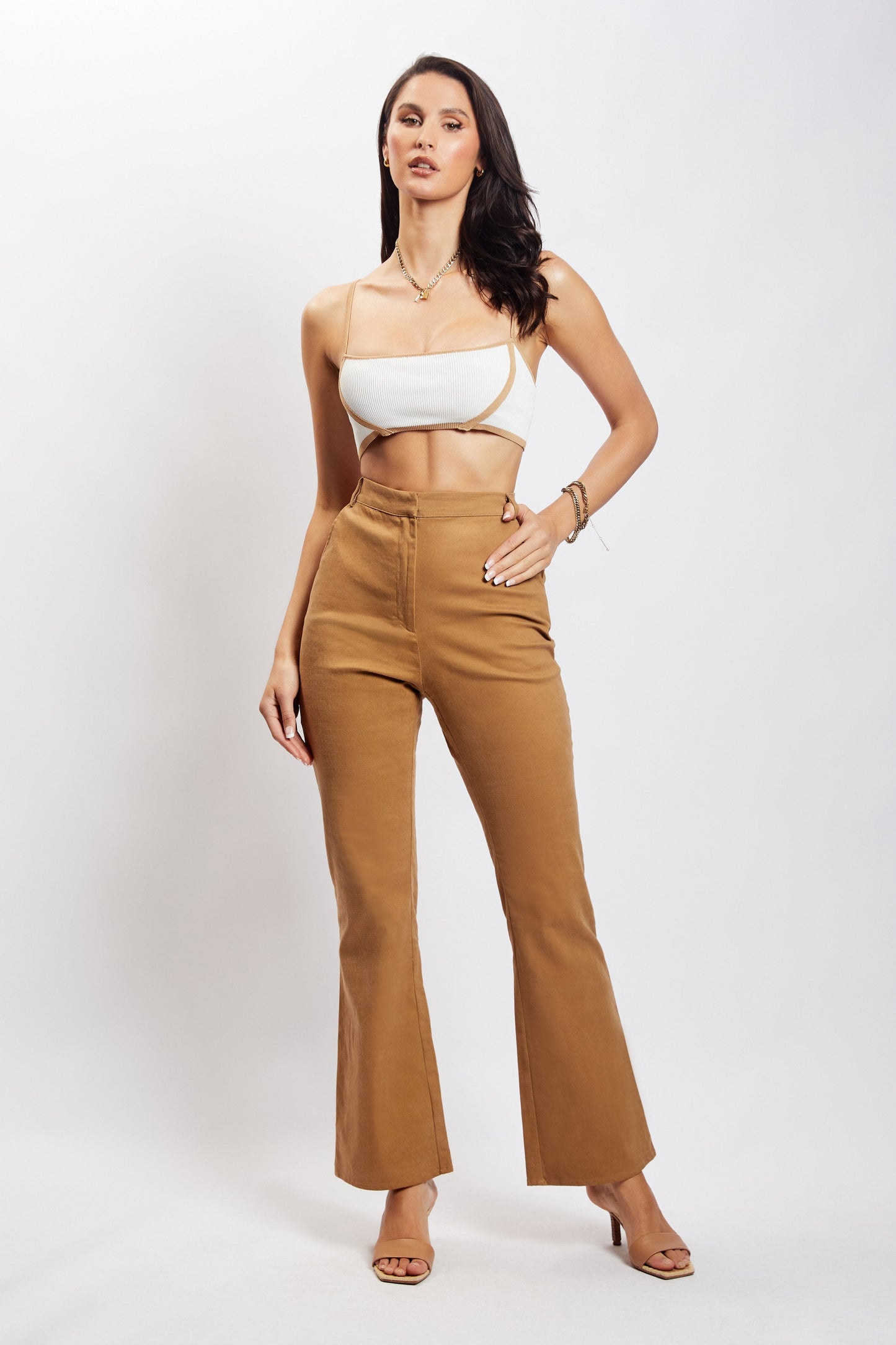 ROF Cindy Flare Pantolon - Camel
