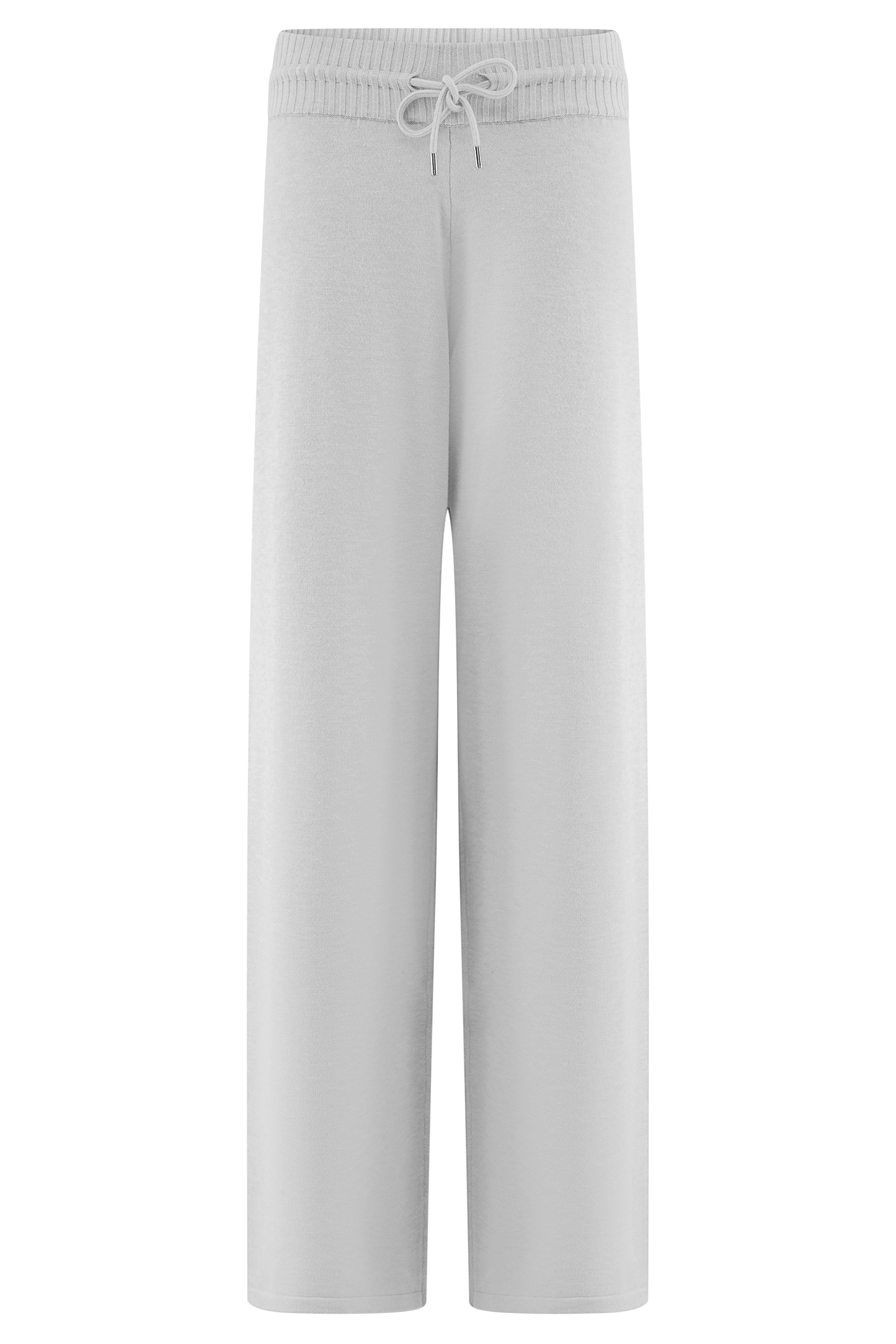 ROF Natalya Örgü Geniş Paça Pantolon - Heather Gri Marle