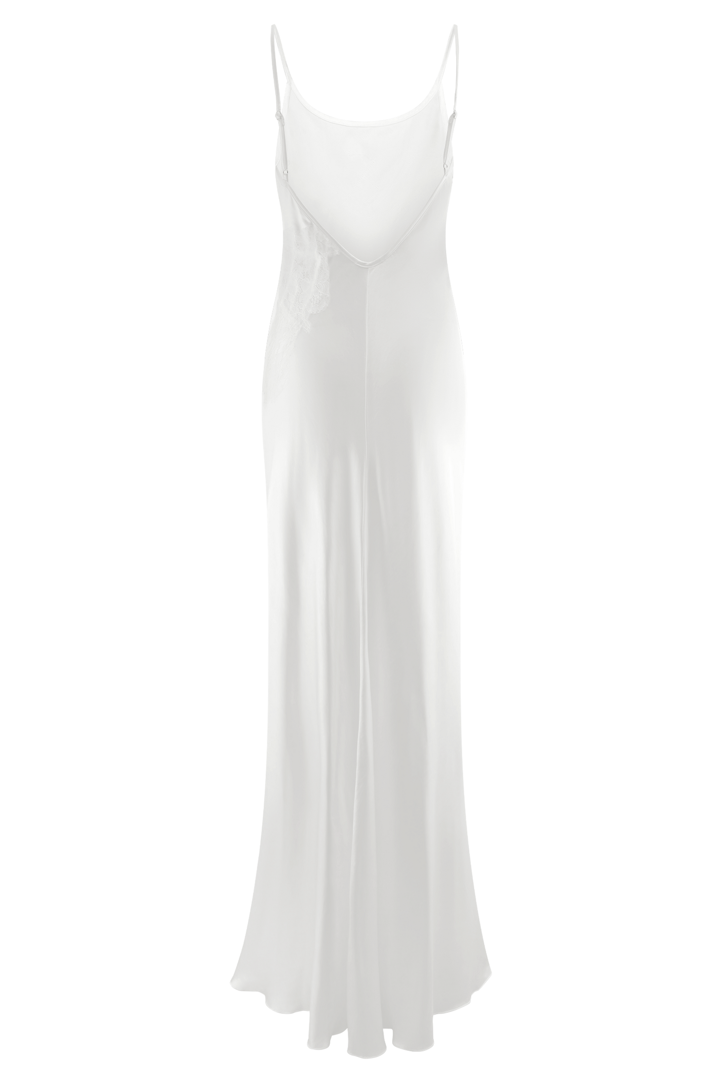 ROF Saylor Saten Slip Uzun Elbise - Fildişi