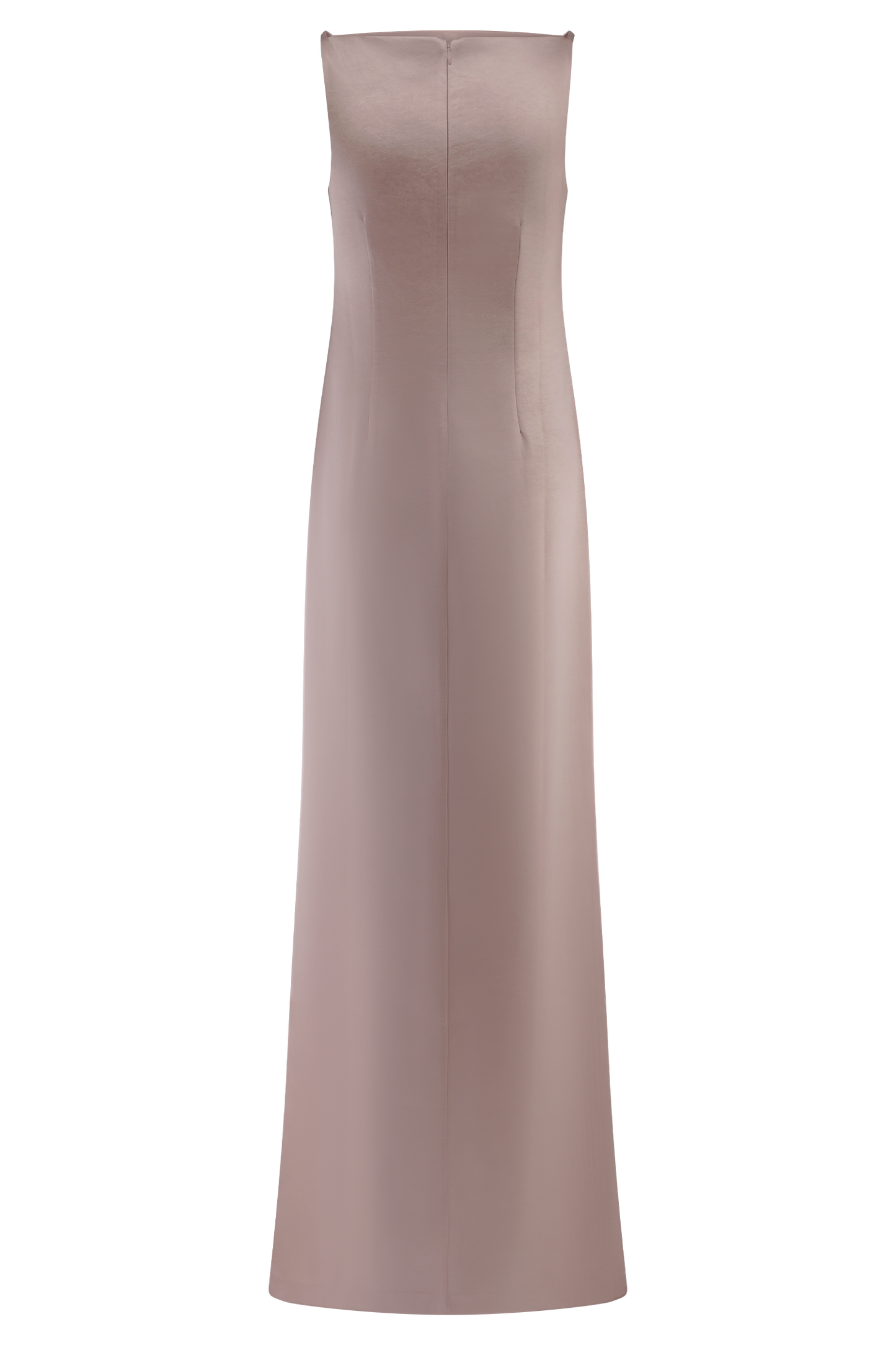 ROF Mor Kolsuz Saten Maxi Elbise - Soft Pembe