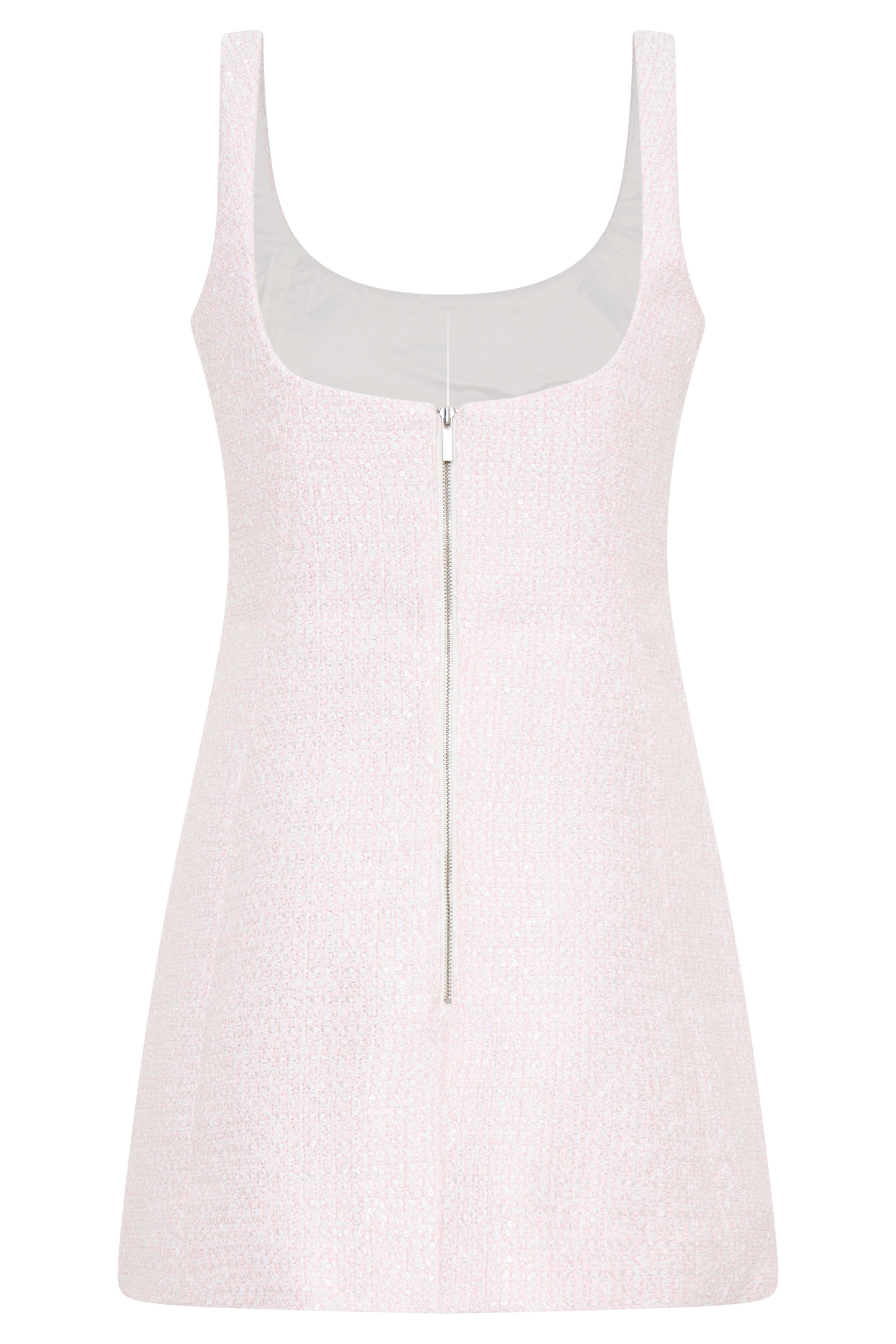 ROF Beth Tweed Mini Elbise - Peri Floss Pembe