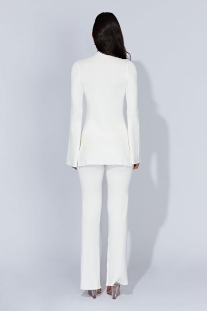 ROF Jovie Oversize Örgü Kazak - Kırık Beyaz