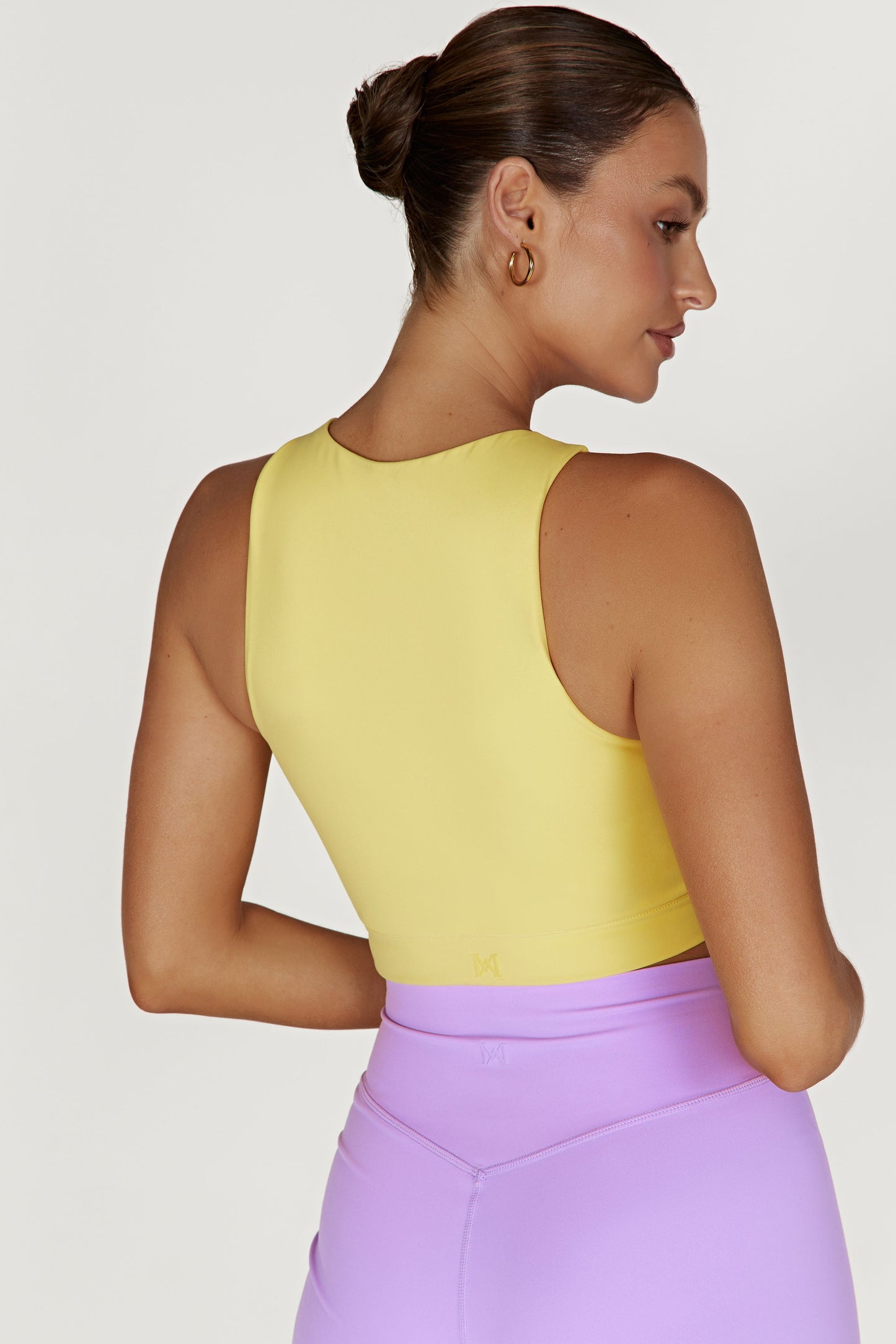 ROF Lori İki Tonlu Racer Crop Top - Lila/Sarı