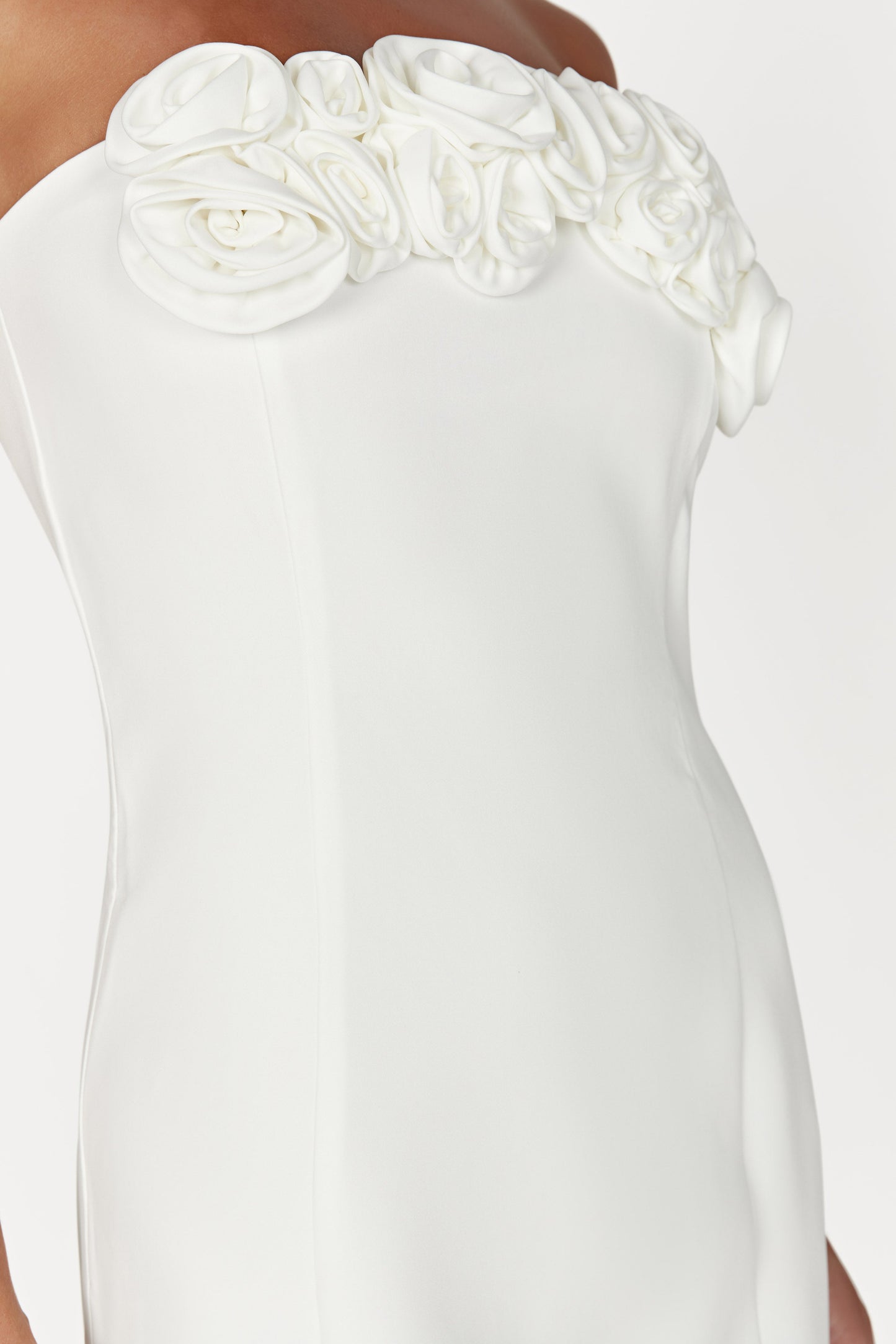 ROF Brooks Rose Mini Elbise - Beyaz