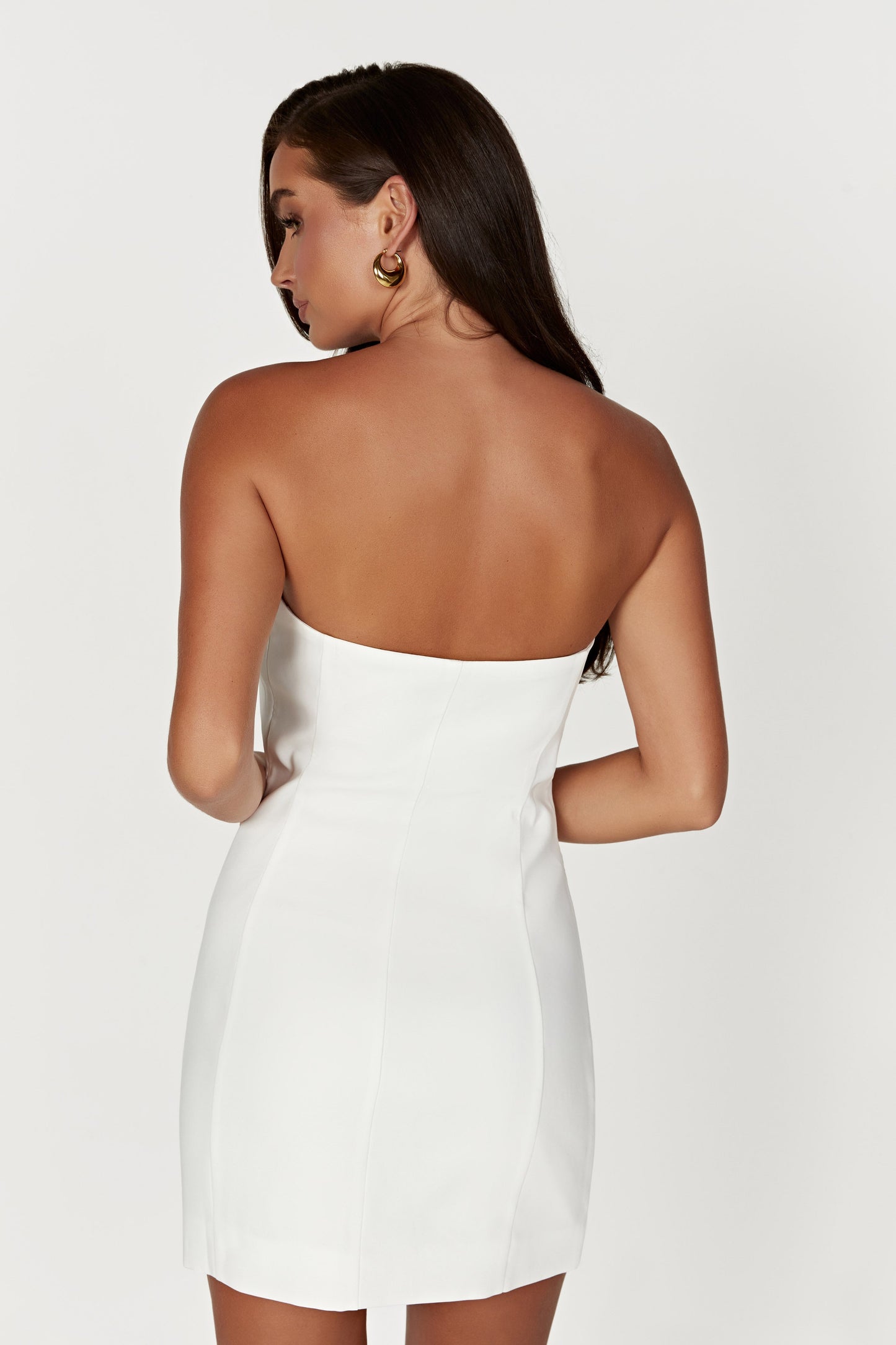ROF Brooks Rose Mini Elbise - Beyaz