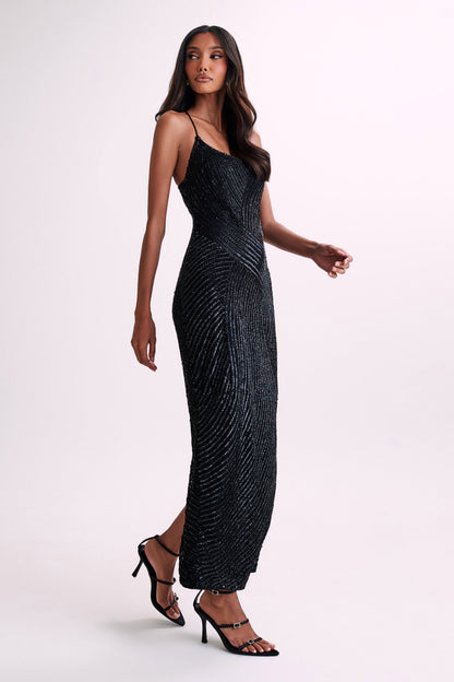 ROF Tierra Payet Maxi Elbise - Siyah