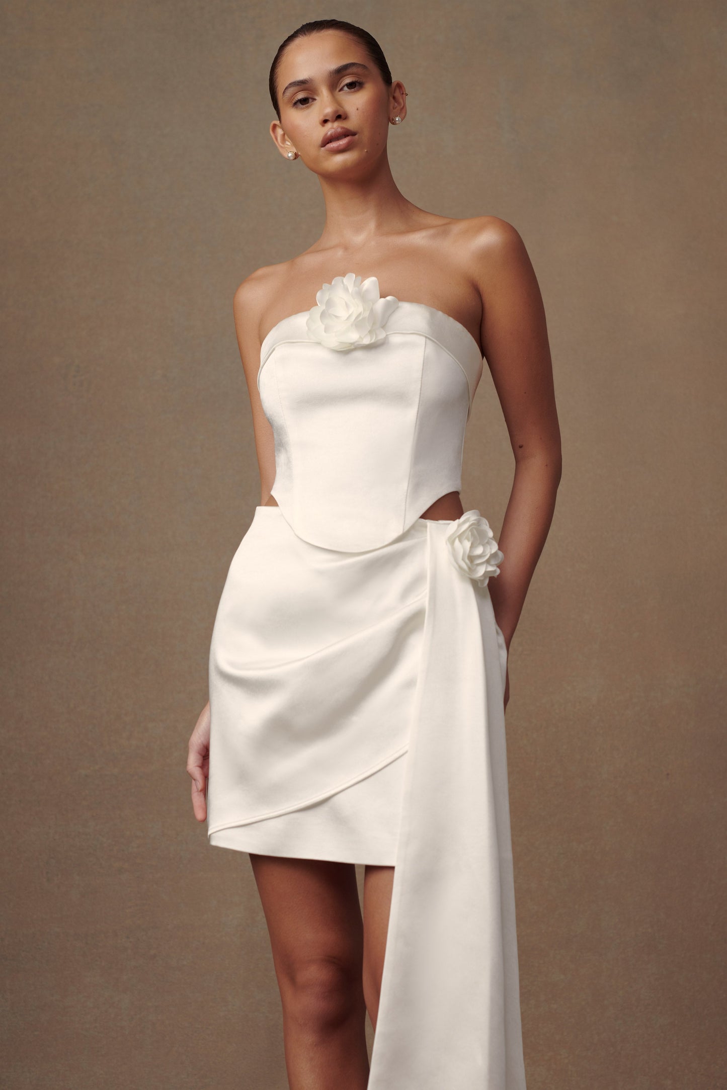ROF Margot Straplez Rose Korse - Beyaz