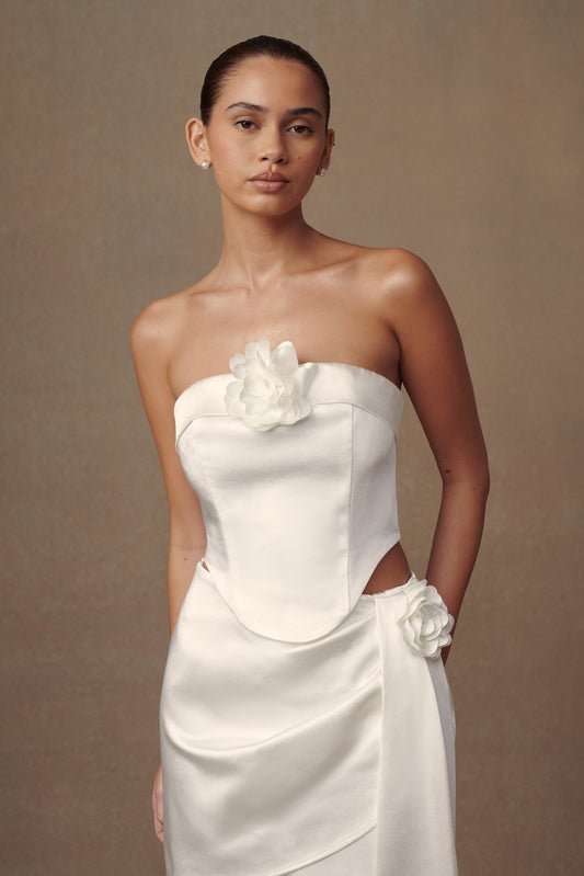ROF Margot Straplez Rose Korse - Beyaz