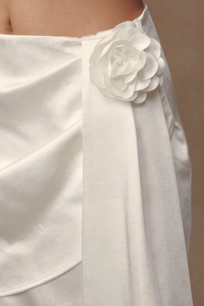ROF Margot Rose Mini Etek - Beyaz
