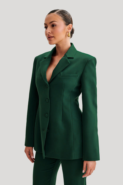 ROF Greer Kum Saati Takım Elbise Blazer - Orman Yeşili