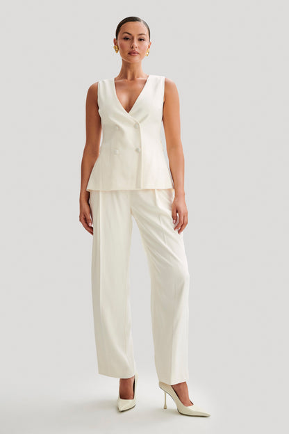 ROF Amelie Suiting Longline Yelek - Fildişi