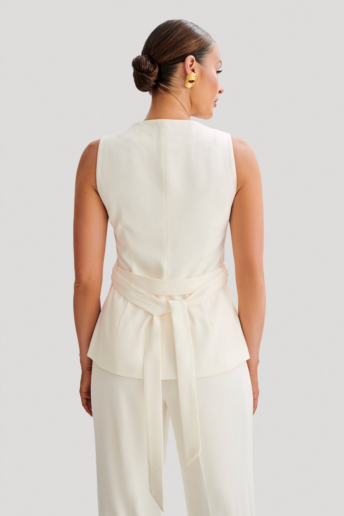 ROF Amelie Suiting Longline Yelek - Fildişi