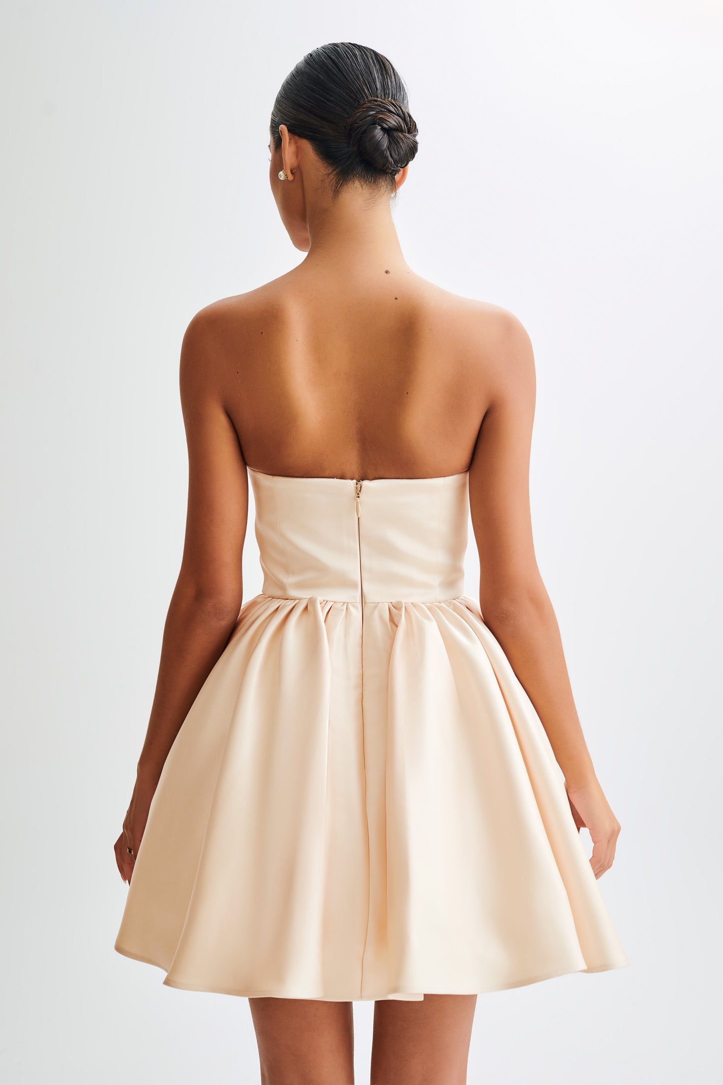 ROF Hollie Yapılı Korse Mini Elbise - Gold