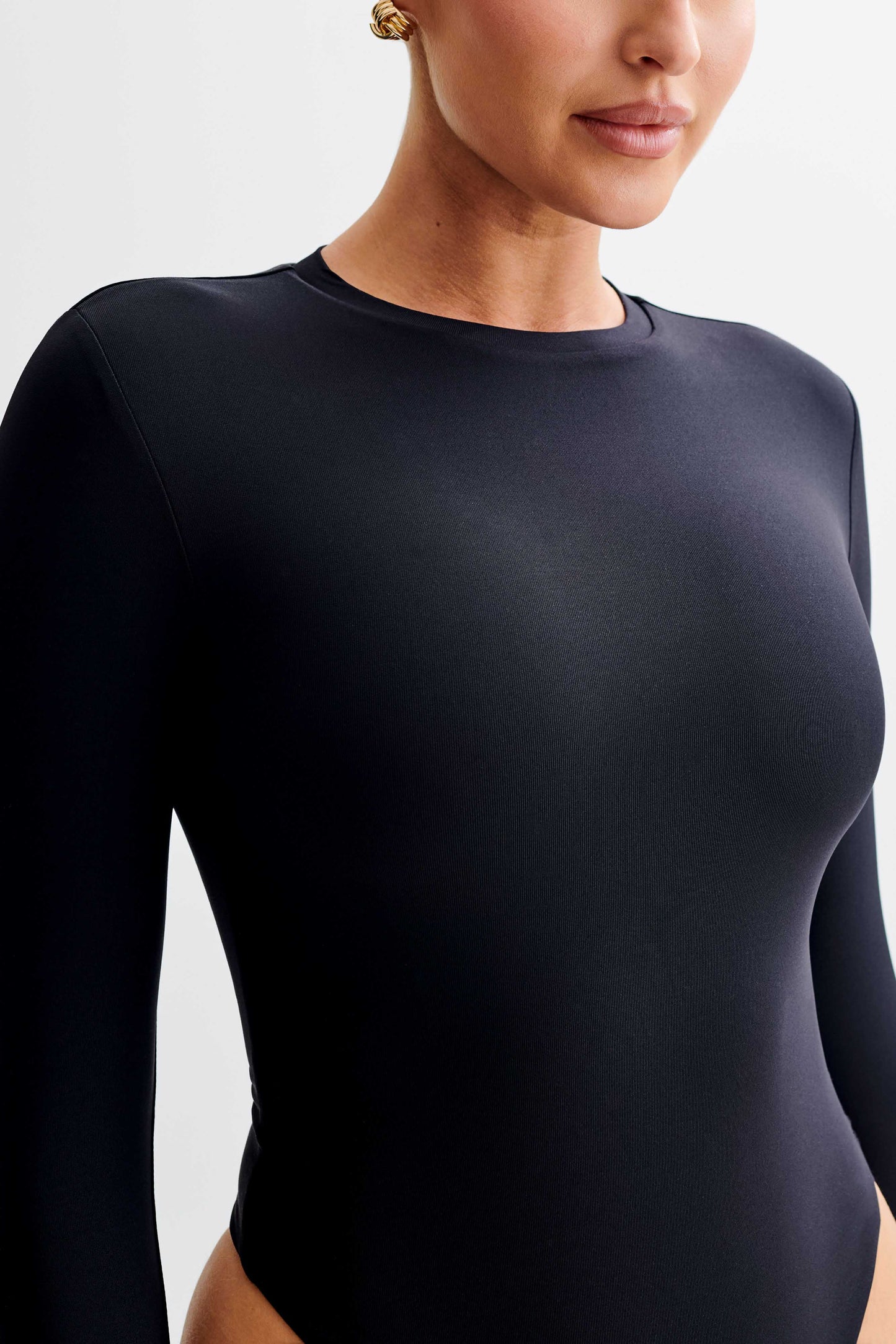 ROF Delilah Uzun Kollu Bisiklet Yaka Body - Siyah