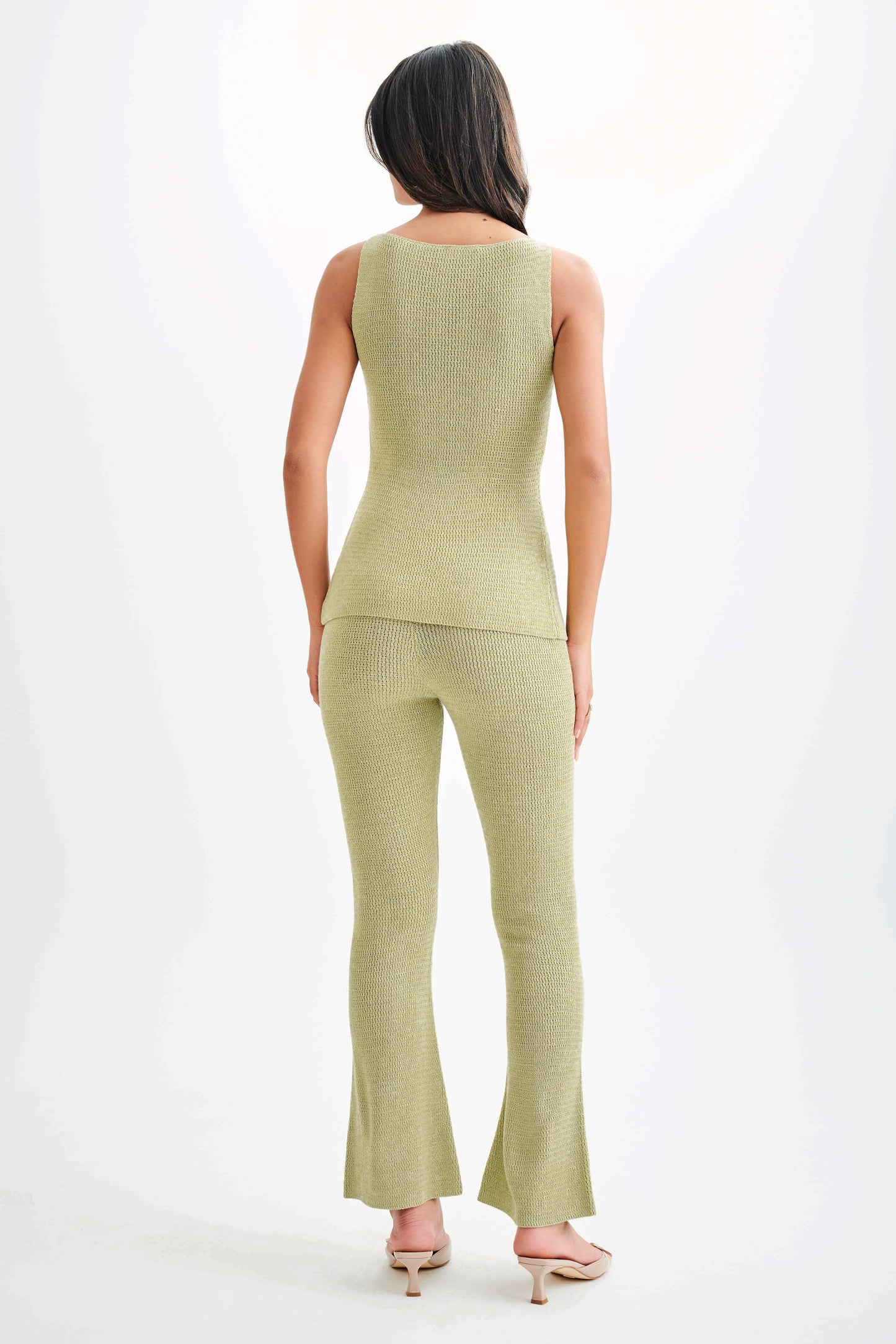 ROF Ridley Düz Paça Örgü Pantolon - Pastel Yeşil