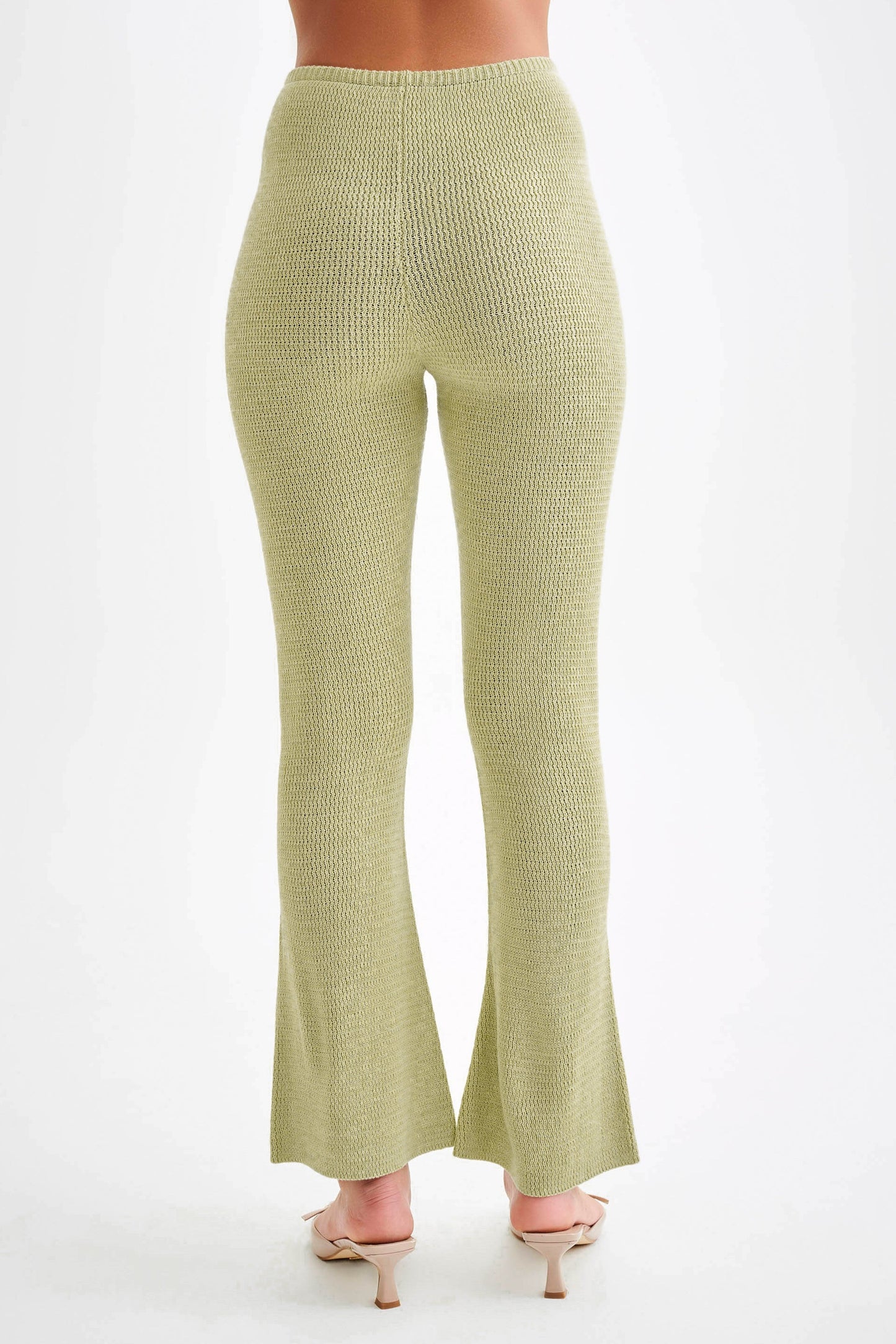 ROF Ridley Düz Paça Örgü Pantolon - Pastel Yeşil