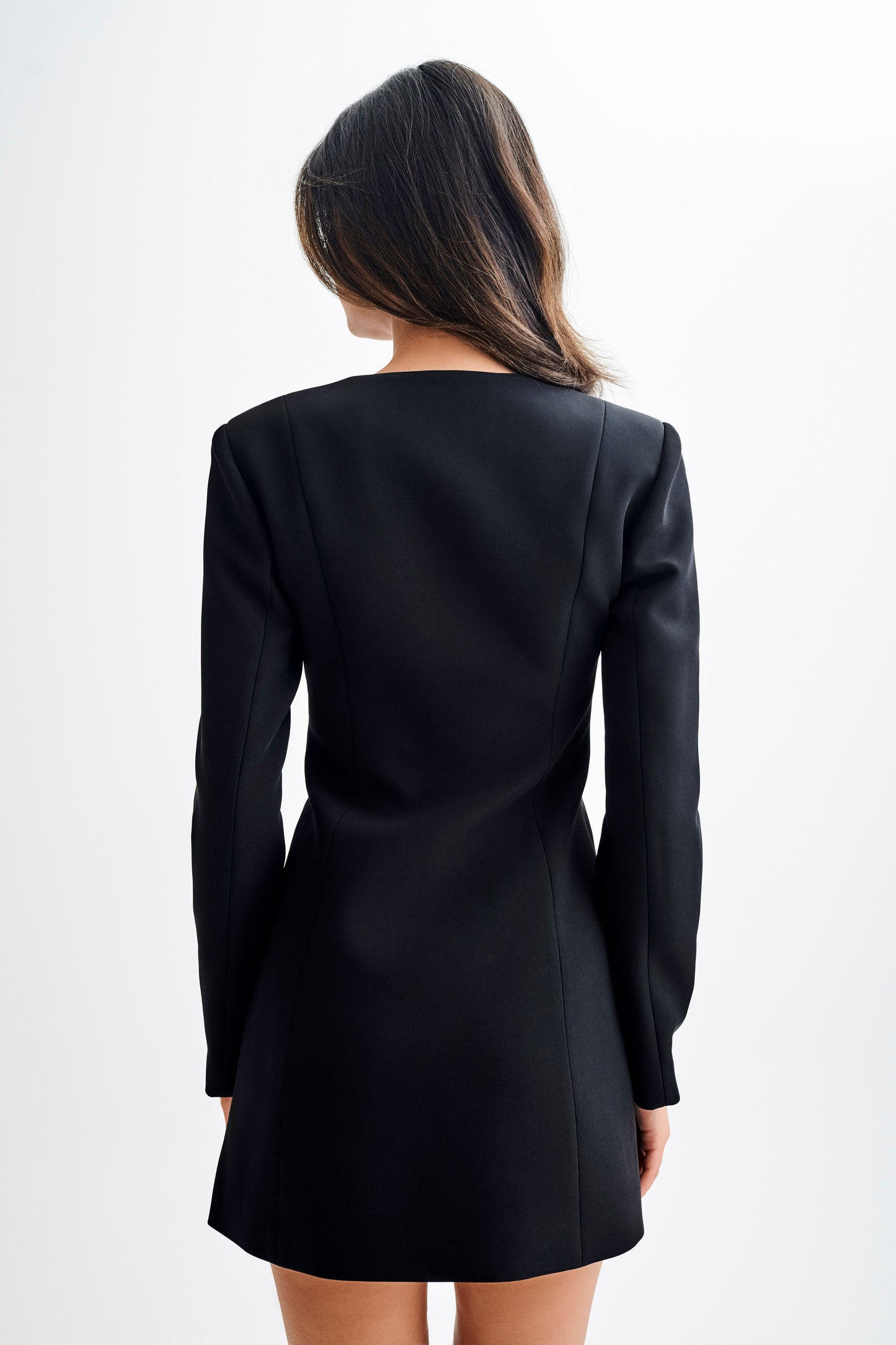 ROF Hurley Uzun Kollu Blazer Mini Elbise - Siyah