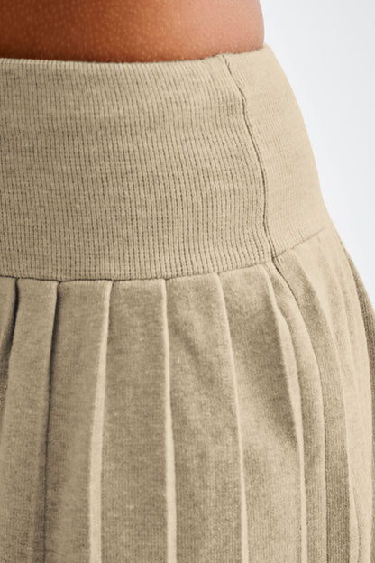 ROF Beverly Knit Pileli Mini Etek - Meşe