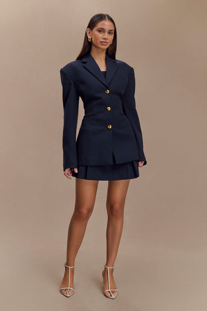 ROF Bellamy Cinched Blazer - Koyu Lacivert