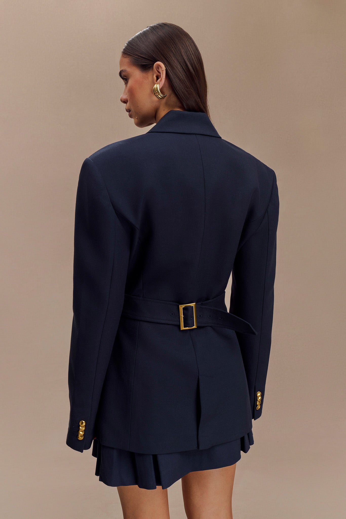 ROF Bellamy Cinched Blazer - Koyu Lacivert
