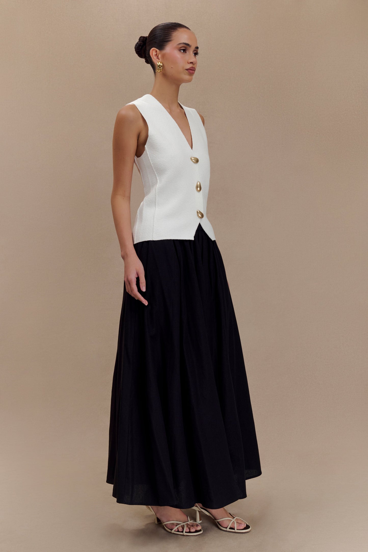 ROF Clarence Keten A-Line Maxi Etek - Siyah