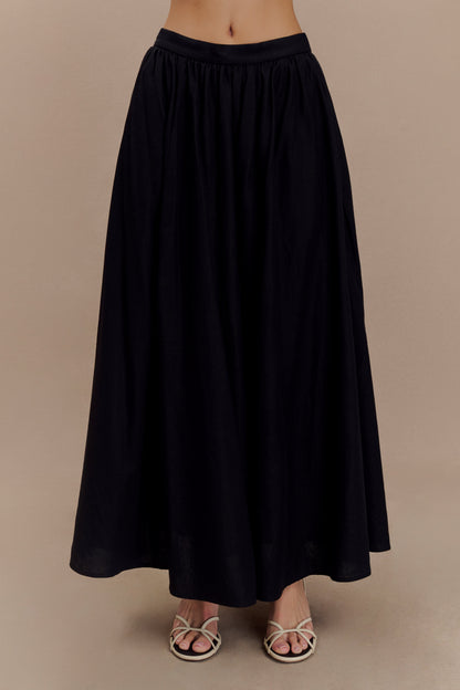 ROF Clarence Keten A-Line Maxi Etek - Siyah