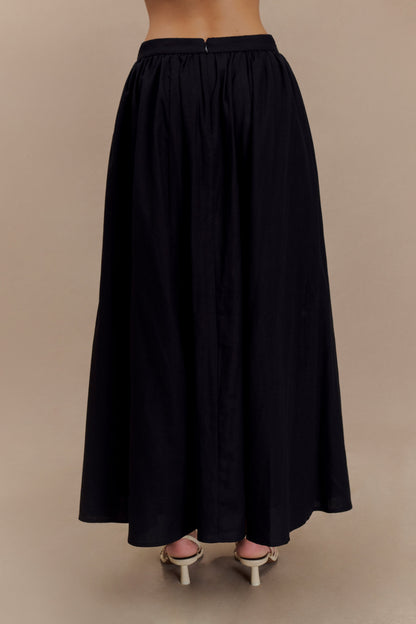 ROF Clarence Keten A-Line Maxi Etek - Siyah