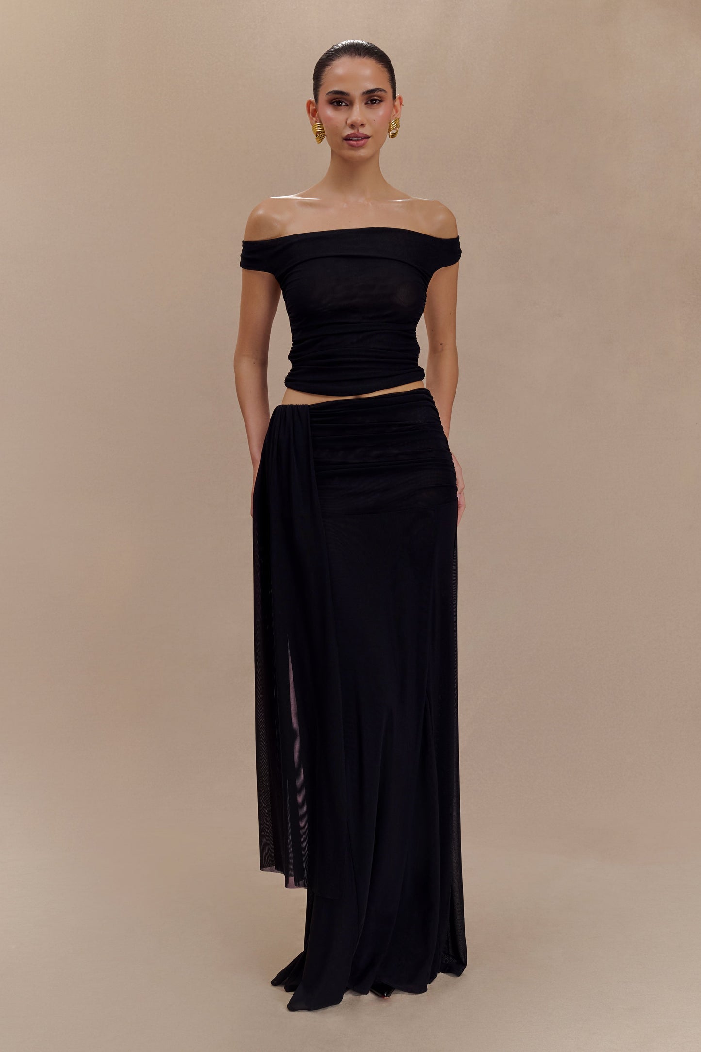 ROF Brooklyn File Crop Top - Siyah