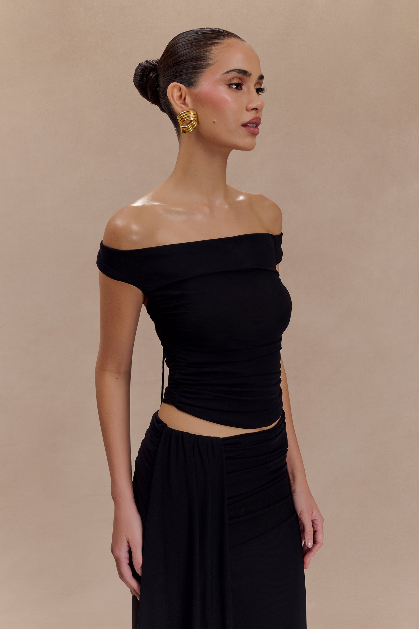 ROF Brooklyn File Crop Top - Siyah