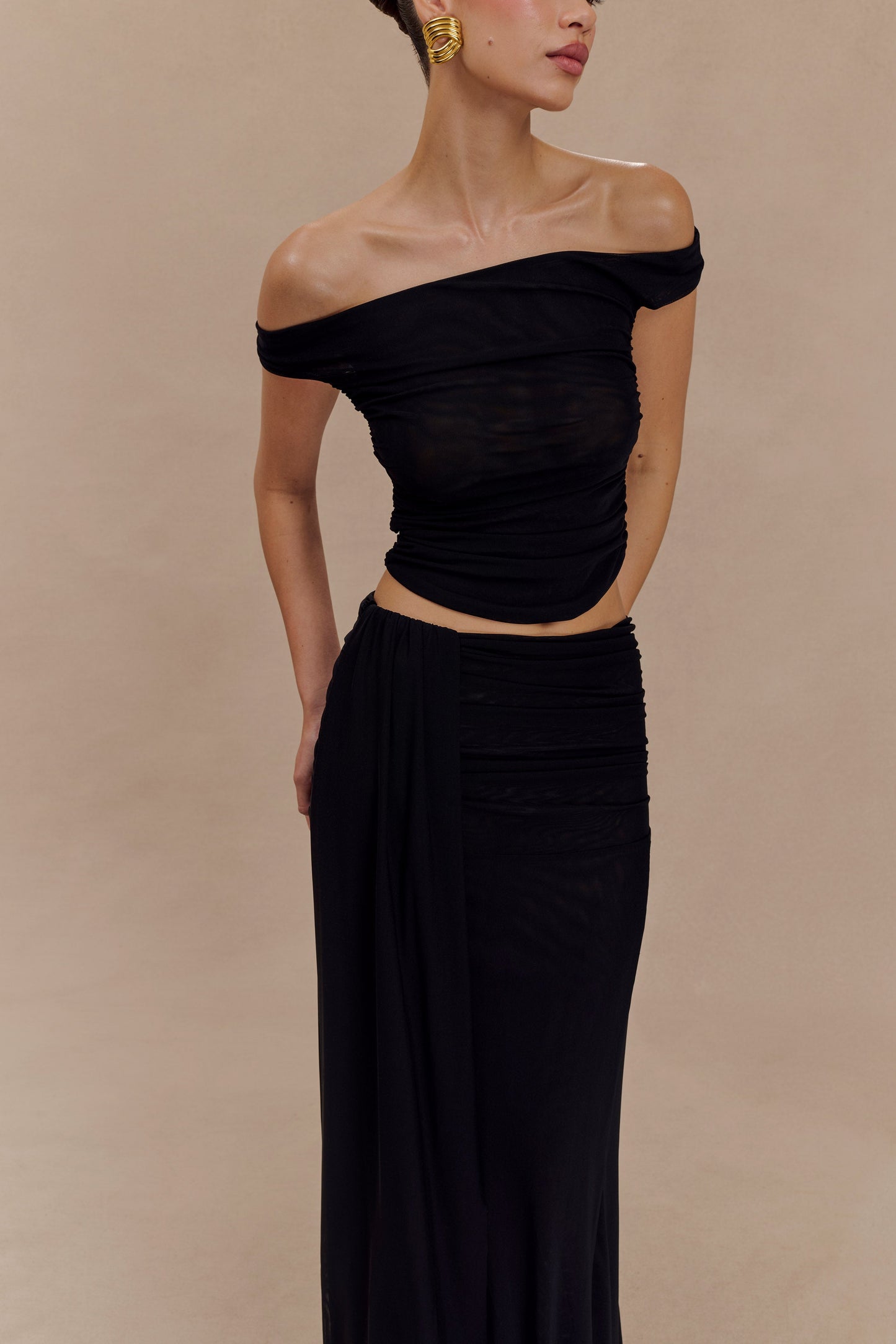 ROF Brooklyn File Crop Top - Siyah
