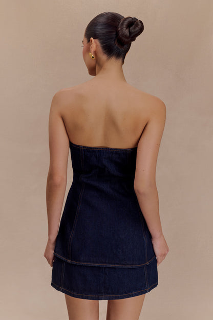 ROF Rosalyn Mini Denim Şort - İndigo Mavi