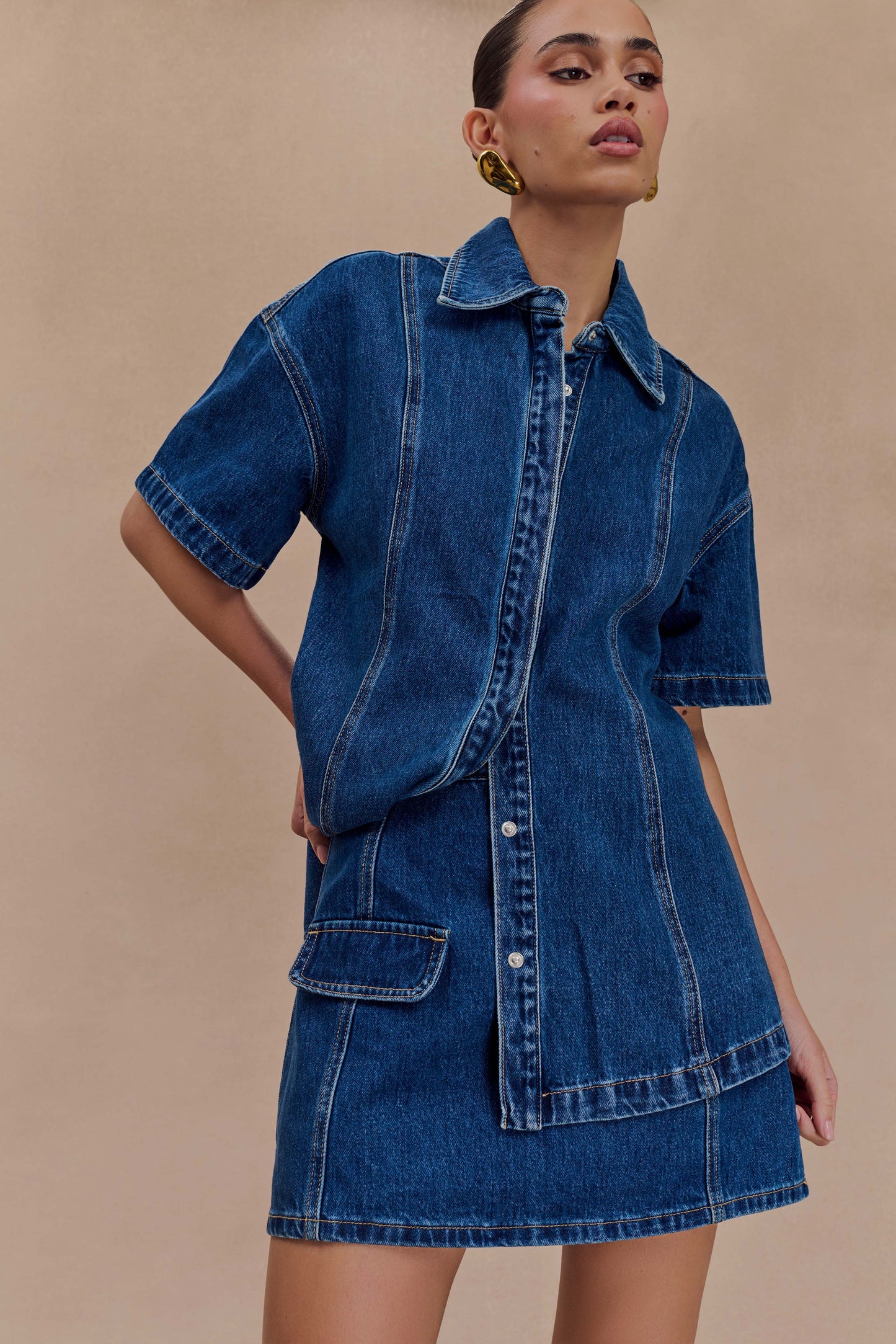 ROF Rosalyn Mini Denim Şort - Lacivert