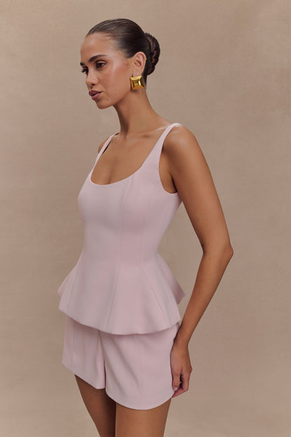 ROF Korrie Suit Peplum Üst - Pudra Pembesi