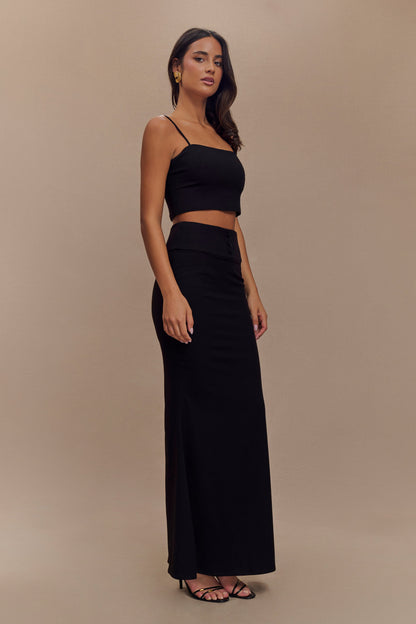 ROF Grace Takım Elbise Crop Top - Siyah