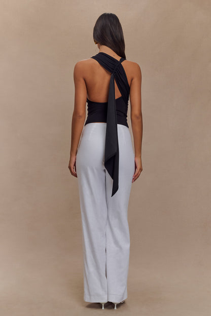 ROF Catelyn Asimetrik Scuba Jersey Üst - Siyah