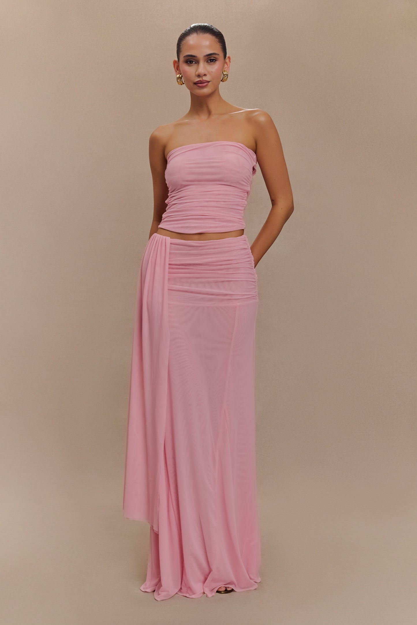 ROF Brooklyn File Crop Top - Şeker Pembesi