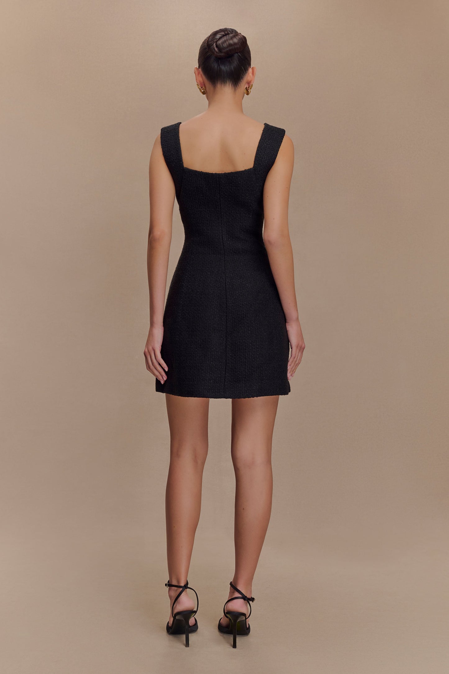 ROF Desire Buklet Mini Elbise - Siyah