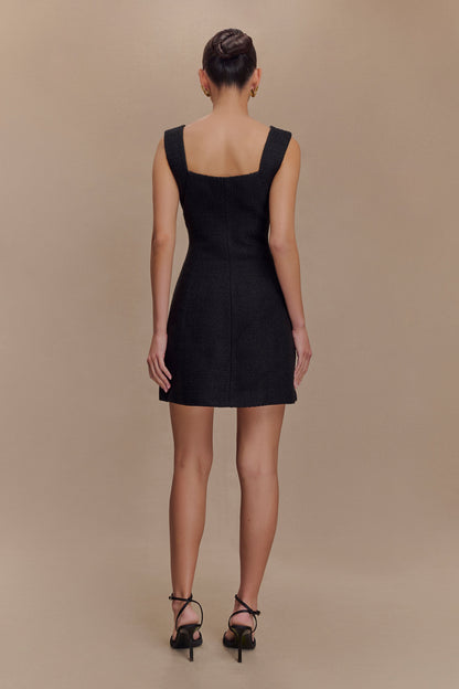 ROF Desire Buklet Mini Elbise - Siyah