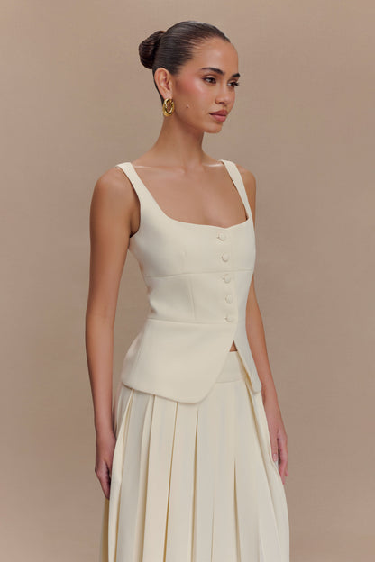 ROF Sunny Takım Elbise Peplum Üst - Fildişi