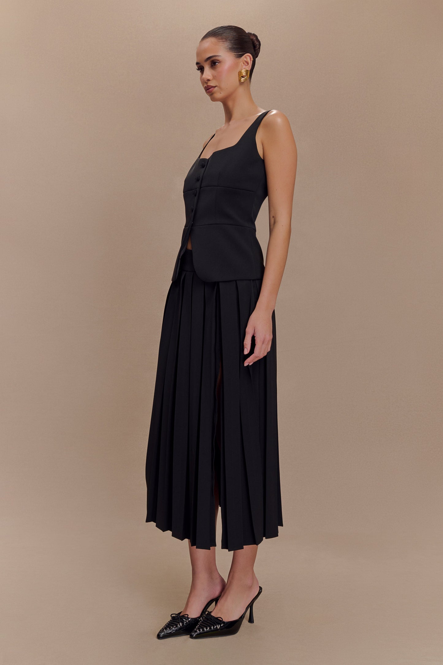 ROF Sunny Takım Peplum Üst - Siyah