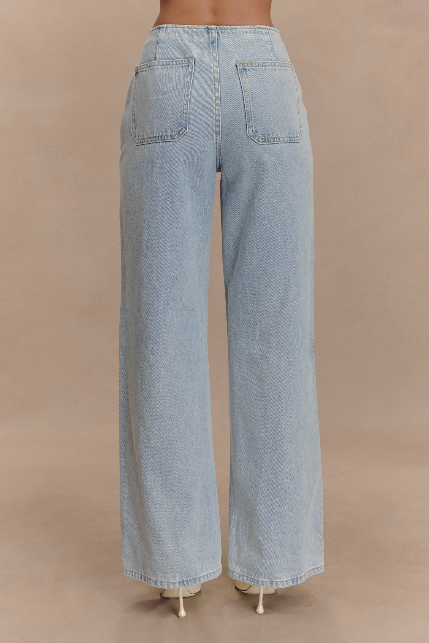 ROF Caitlin Mid Bel Denim Flare Jeans - Açık Mavi