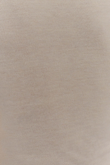 ROF Culver Drapeli Twist Örgü Üst - Krem